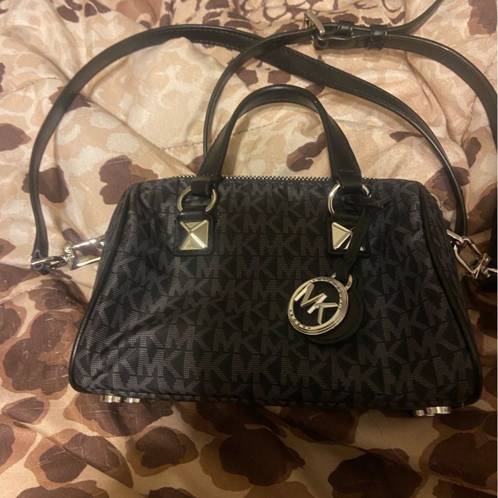 Michael Kors Black and Gray Satchel